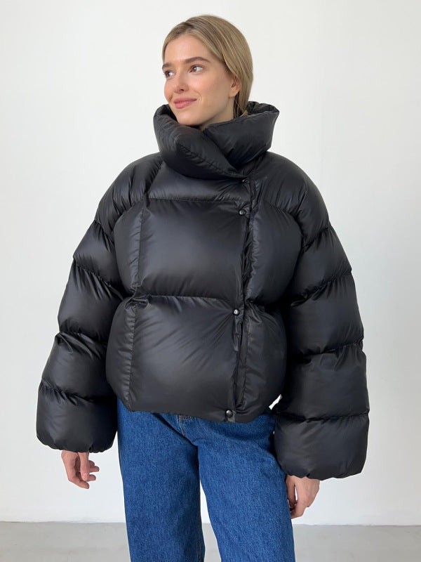 Women's Fashion Quilted Puffy Polyester Coat