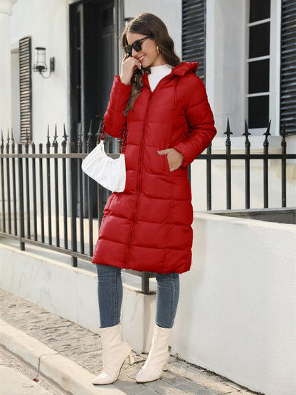 New winter mid-length slim cotton jacket warm down cotton jacket