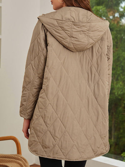 Women's oversize Loose Hooded Quilted Jacket