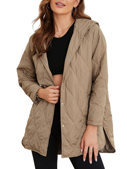 Women's oversize Loose Hooded Quilted Jacket