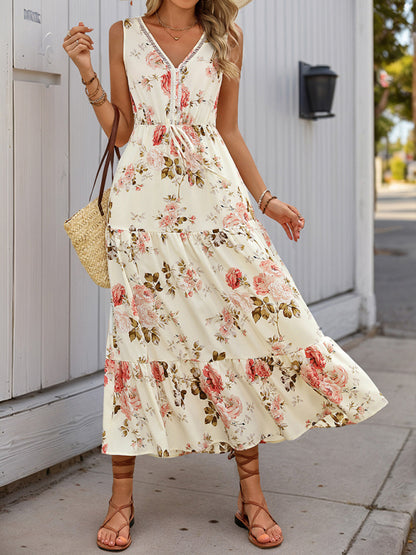 Women's printed sleeveless dress